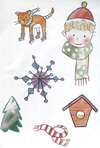 Креативная раскраска с наклейками Зима (А4)
