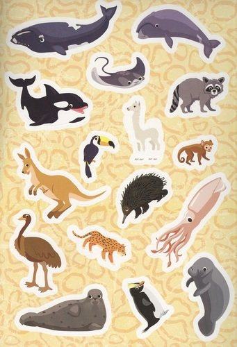 Книжка с наклейками «Животные нашей планеты»