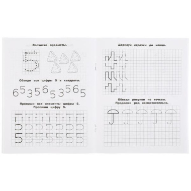 Рабочая тетрадь дошкольника с прописями. Пишем цифры, рисуем формы и узоры. 4-5 лет