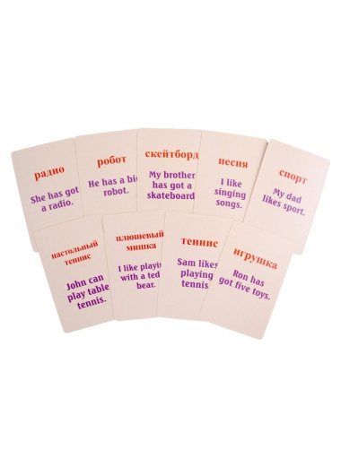 Самые распространенные существительные английского языка.108 карточек. 1 часть