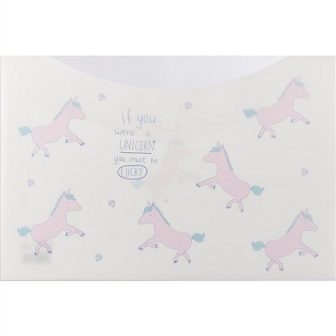 Папка-конверт «Pastel unicorn», А4