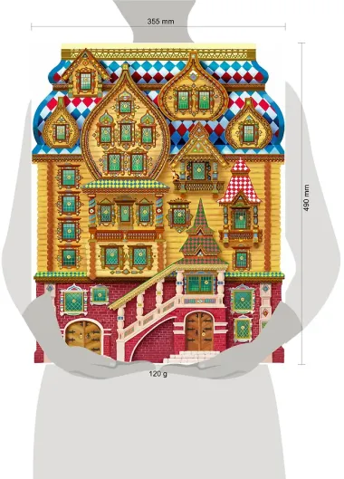 Адвент-календарь «Терем-теремок» с окошками