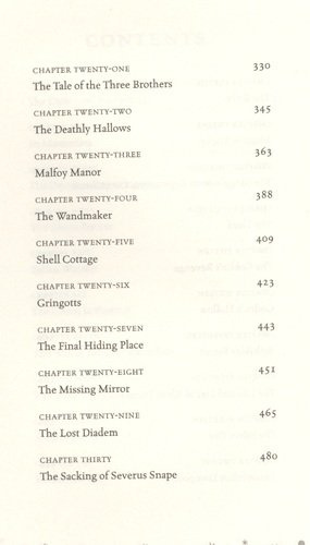 Harry Potter and the Deathly Hallows. (In reading order: 7)