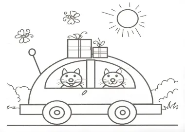 Фигурки в машинках (с накл.)