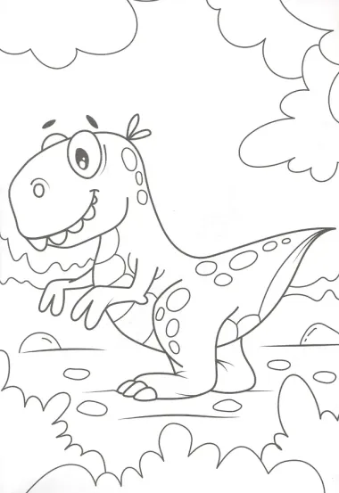 МОЯ РАСКРАСКА А4 чёрная. ДИНОЗАВРИКИ