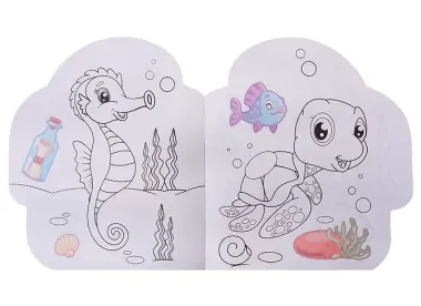 Подводный мир. Раскраска с наклейками!