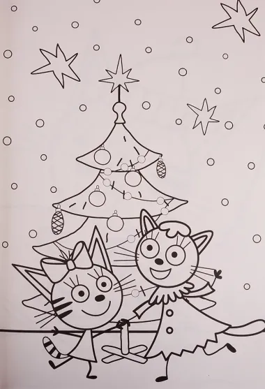 МАКСИ-ПОСТЕР. ТРИ КОТА. ЗИМА