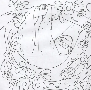 Забавные зверушки. Раскраска