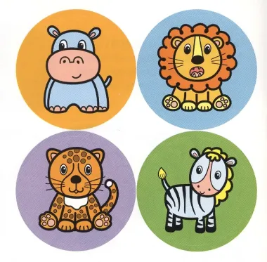 Раскрась по образцу. В Африке