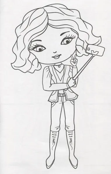 Модницы. Раскраска