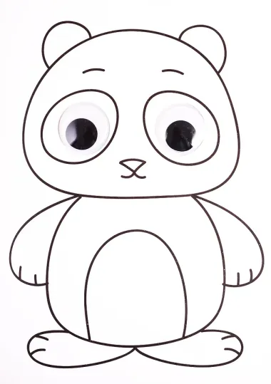 РАСКРАСКА А4 с глазками 35мм. ЗЕЛЁНАЯ(кот)