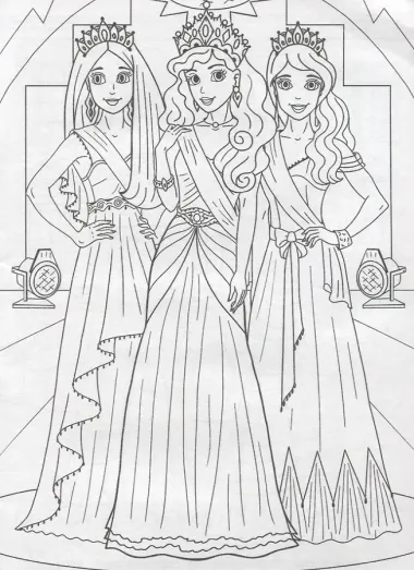 Принцесса. Раскраска для девчонок