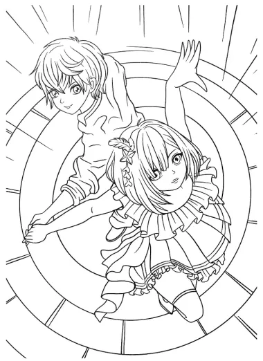 БОЛЬШАЯ АНИМЕ РАСКРАСКА