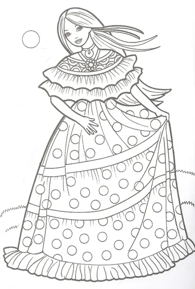 Собираемся на бал. Раскраска