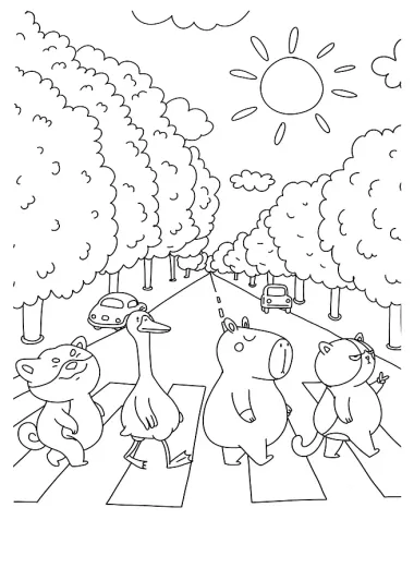 МАКСИ-РАСКРАСКА. КАПИБАРА И ДРУЗЬЯ