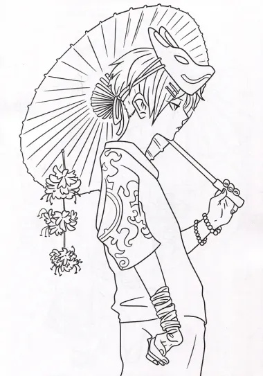 МОЯ РАСКРАСКА А4 чёрная. АНИМЕ