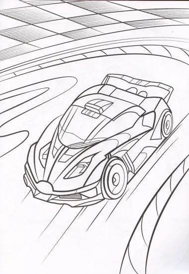 МОЯ РАСКРАСКА А4 чёрная. БЫСТРЫЕ МАШИНКИ