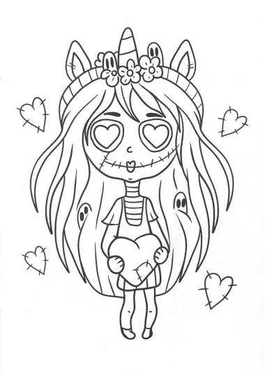 РАСКРАСКА - СТРАШИЛКА. СТРАШНЫЕ НЯШКИ