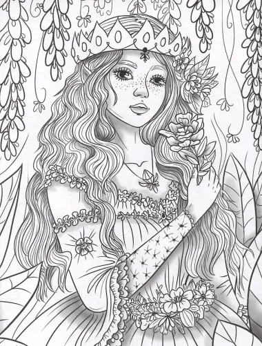 Книжка-раскраска для детей. Феи и эльфы