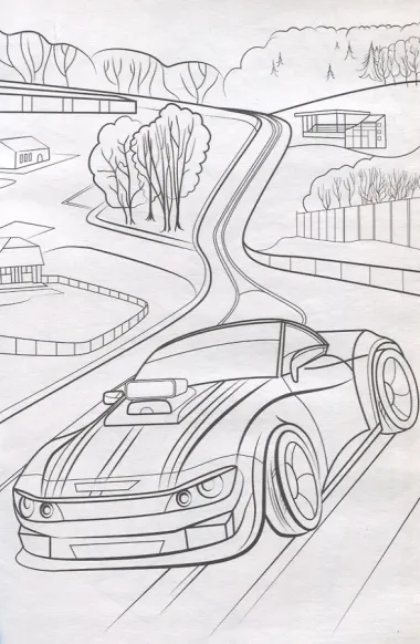 ЛЮБИМАЯ РАСКРАСКА эконом А4. ГОНКИ