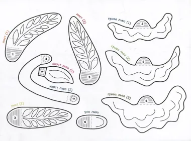 3D-раскраска-аппликация. Животные