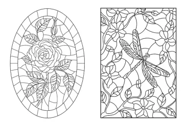 Чудесный сад. Раскрась витражи