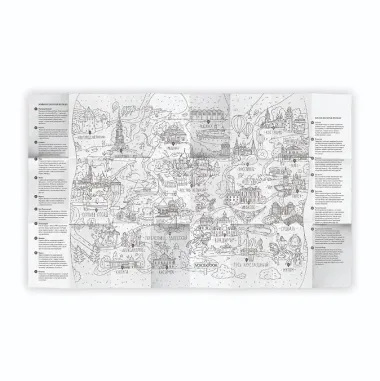 Карта-раскраска Золотое кольцо