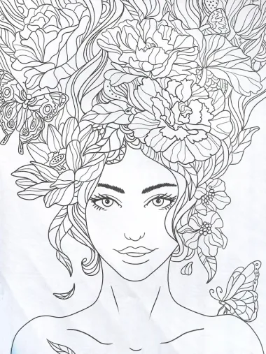 Прически. Антистресс-раскраска