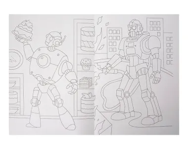 Раскраска с роботом. Супер роботы