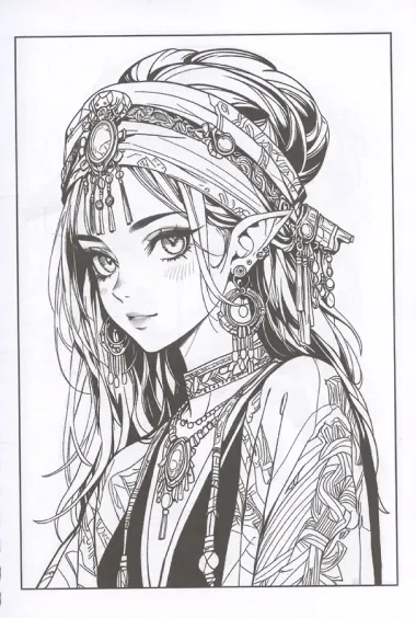 Раскраска-антистресс. Девушки. Фэнтези девушки