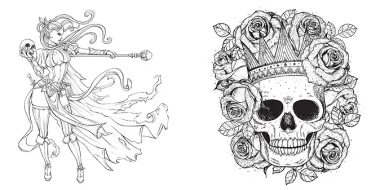 Тени готики. Таинственный мир мрака. Раскраска