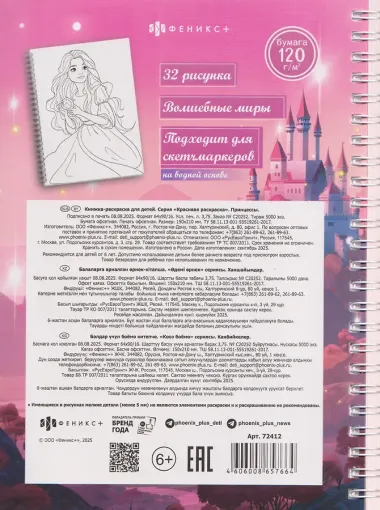 Принцессы. Раскраска