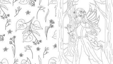 Феи весеннего леса. Раскраска