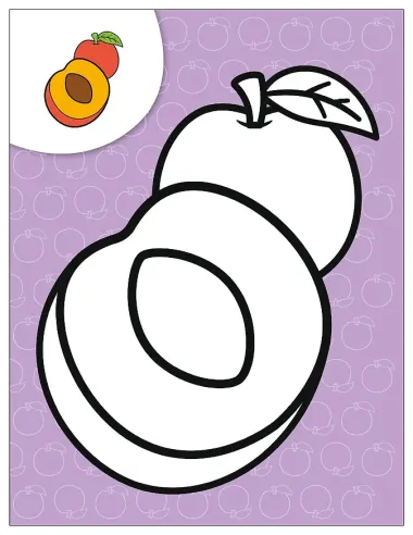 Раскраски для самых маленьких. Фрукты и овощи