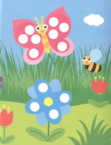 Для девочек. Наклей кружочки. 80 наклеек