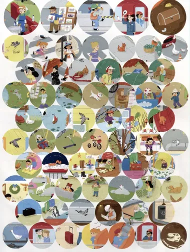 В городе. Виммельбух с наклейками