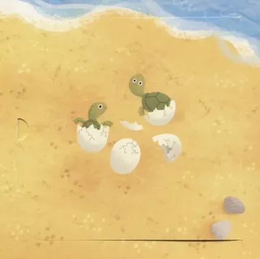 Малыши учатся плавать. Книжки с окошками