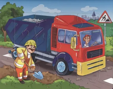 Пазлы 5 сказок Машинки. Стихи для малышей