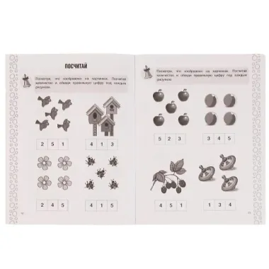 Цифры и счет. Рабочая тетрадь для средней группы детского сада.. От 4 лет
