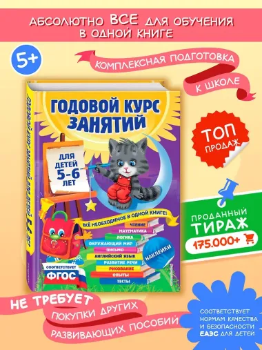 Годовой курс занятий: для детей 5-6 лет