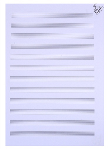 Тетрадь для нот. Скрипка в цветах (12 л., А4, вертикальная, скрепка)