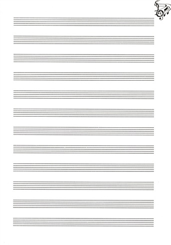 Тетрадь для нот 12л А4 "Животные-музыканты" вертикальная, склейка