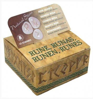 Таро Аввалон, Руны из розового кварца для смыслового толкования с помощью рунических символов RUNE03К + коробка