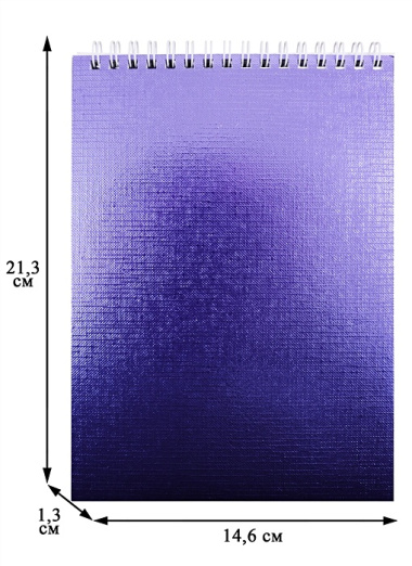 Блокнот "METALLIC", А5, 80 листов, клетка, фиолетовый
