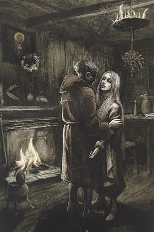 Монах и дочь палача с иллюстрациями Сантьяго Карузо