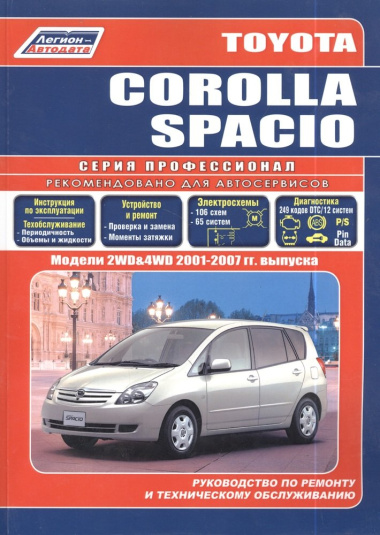 Toyota Corolla Spacio. Модели 2WD&4WD 2001-2007 гг. выпуска. Руководство по ремонту и техническому обслуживанию