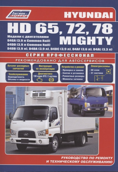 Hyundai HD 65 72 78 Mighty Мод. с двигат. D4GA (3,9 л.) D4DD (3,9 л.)… (мПрофессионал)