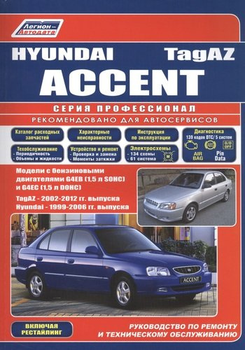 Hyundai Accent ТагАЗ Мод. с бенз. двигателями G4EB (1,5 л. SOHC) и G4EC… (мПрофессионал)