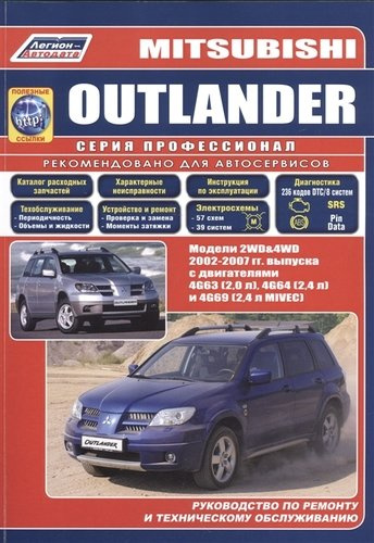 Mitsubishi Outlander. Модели 2WD&4WD 2002-2007 гг. Руководство по ремонту и техническому обслуживанию