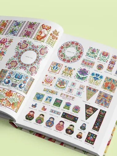 Вышивка крестиком в стиле фолк: 90+ цветных полноразмерных схем